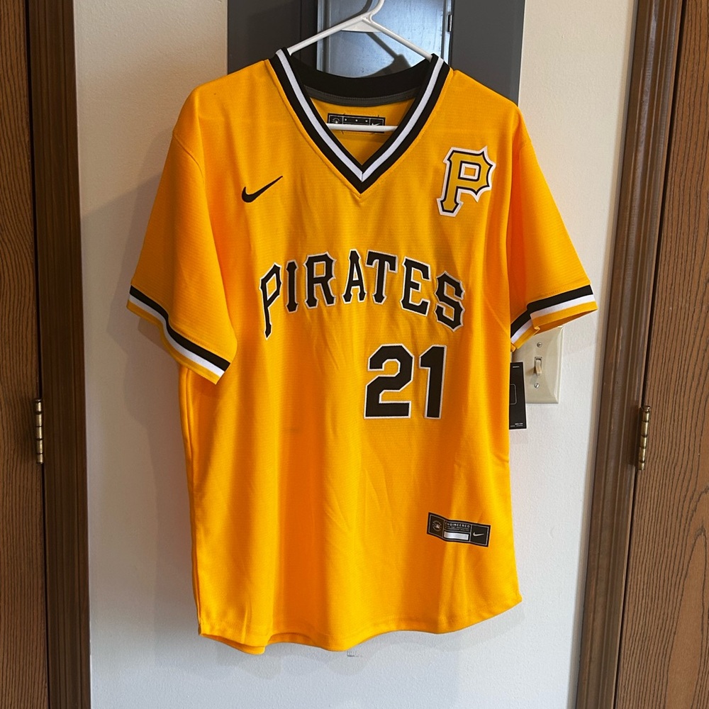 Brand New Roberto Clemente Jersey Pittsburgh Pirates Adult XL Stitched - Picture 2 of 4